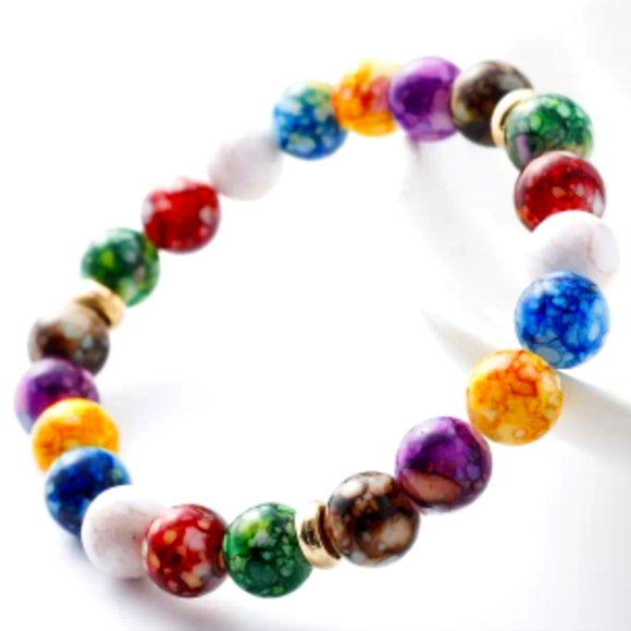 Hand Crafted Jewelry - ⚡️7 Chakra Reiki Beads Beaded Bracelet Cute Colorful Handmade Hand String